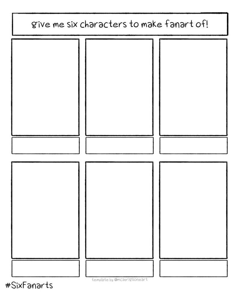 Six Fanarts Challenge Template by ArrowDS64 on DeviantArt Six Fanarts Challenge Template by ArrowDS64 on DeviantArt