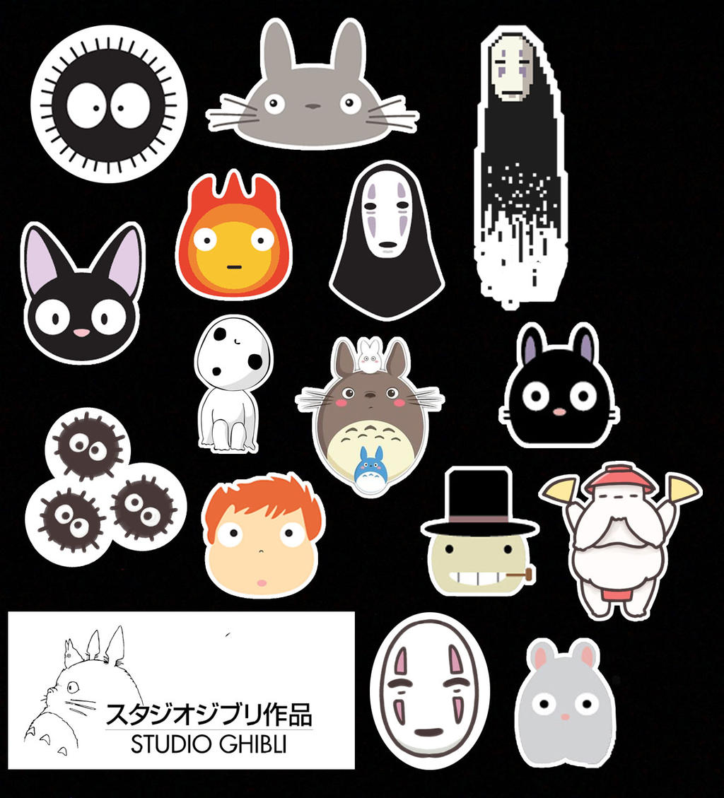 studio ghibli stickers by lzccreations on deviantart
