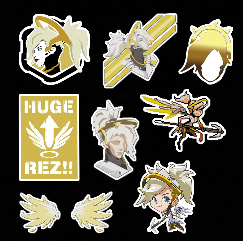 Mercy stickers overwatch by LZCCreations on DeviantArt