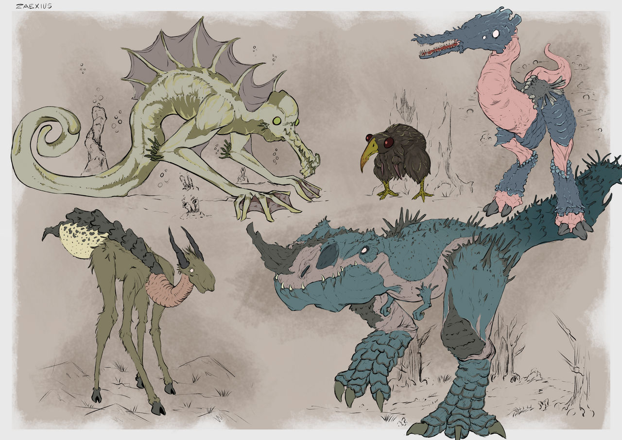 Monster Designs by Zaexius on DeviantArt