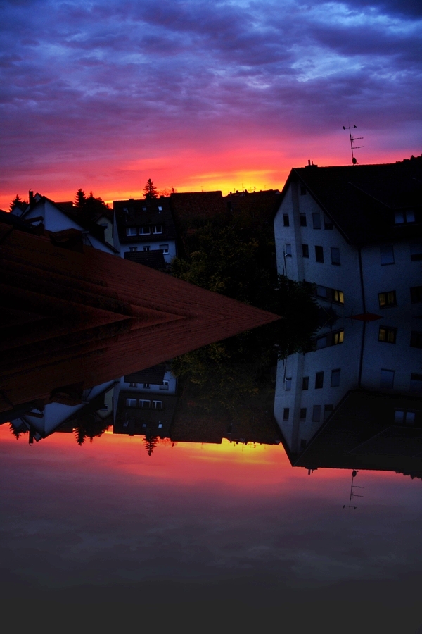 sunrise on autumn morning