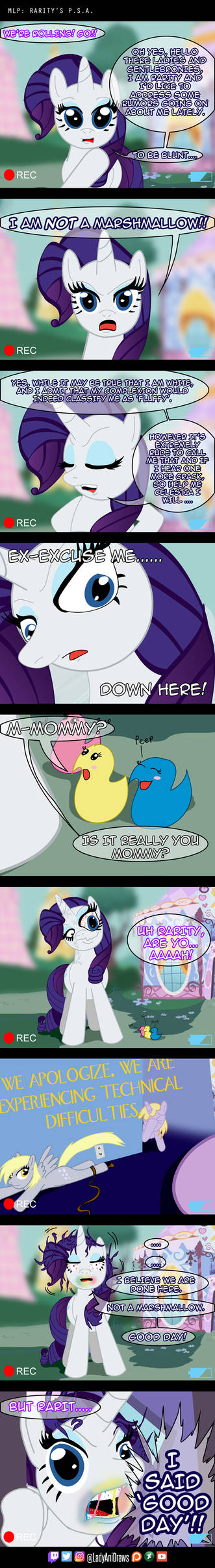 Mlp Rarity Deviantart Stressed MLP: Rarity's P.S.A -COMIC- by LadyAniDraws on DeviantArt
