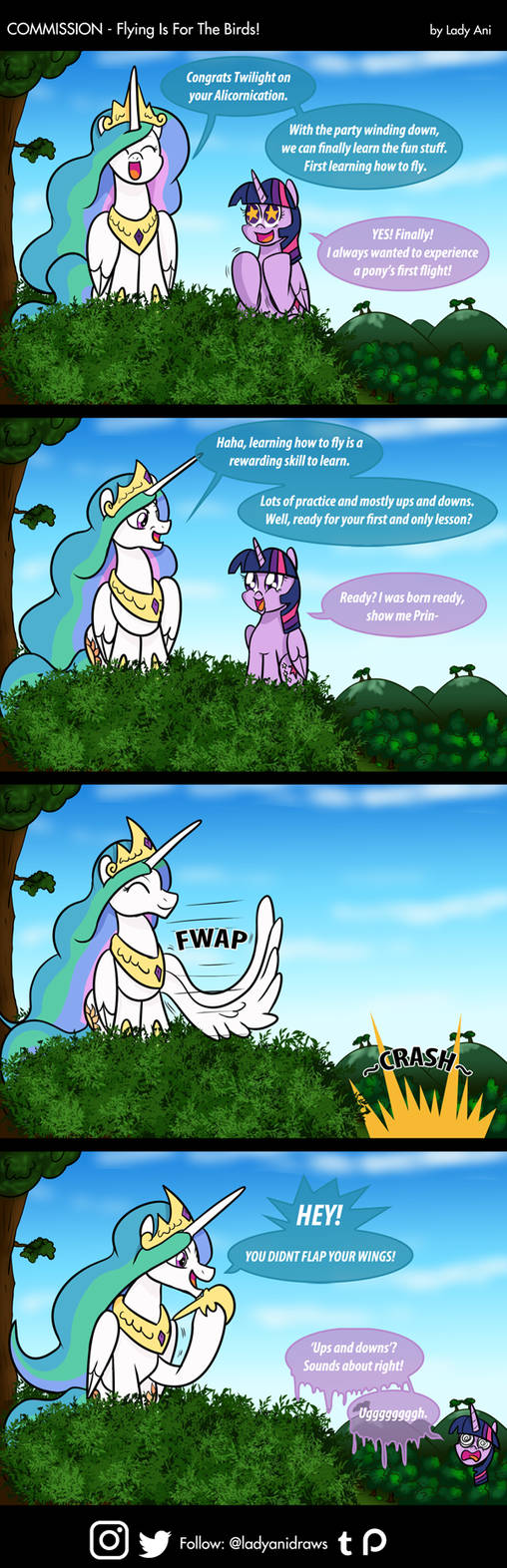 COM - Flying Is For The Birds (COMIC) by LadyAniDraws