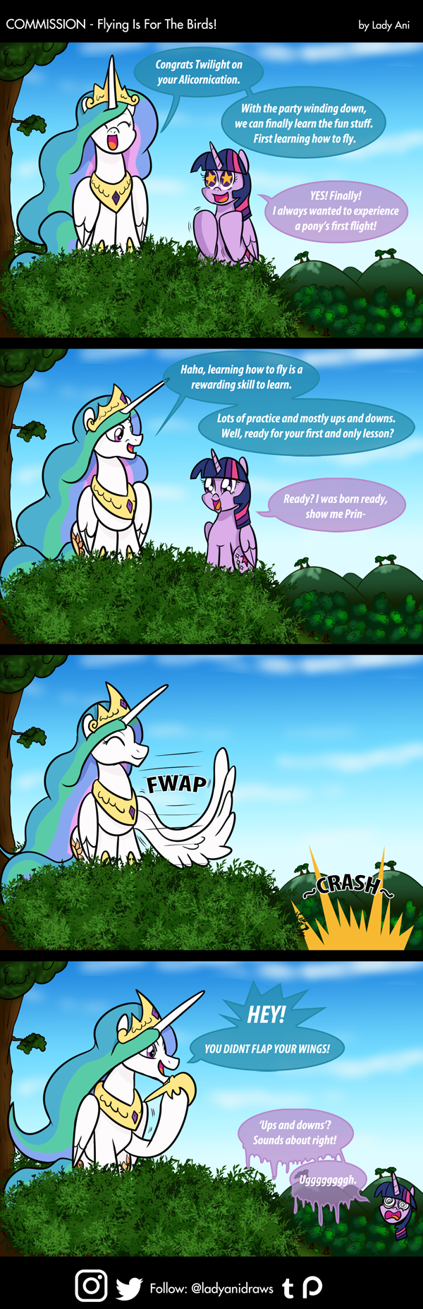 COM - Flying Is For The Birds (COMIC) by LadyAniDraws
