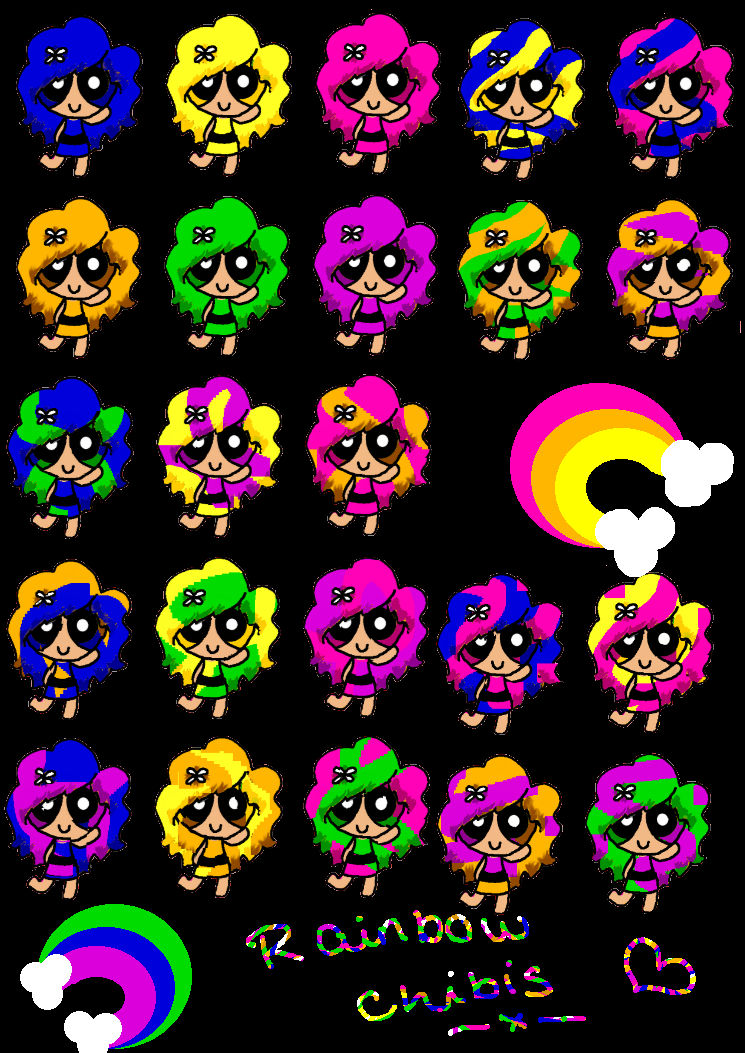 Ppg Rainbow Raspberry ramdom ppg style chibi rainbow type things... by x-bronwen-x on DeviantArt