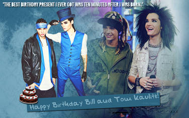 Wallpaper: Happy Birthday Bill and Tom Kaulitz!