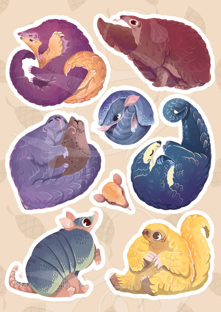 Armadillos and pangolins by khijenn on DeviantArt Armadillos and pangolins by khijenn on DeviantArt