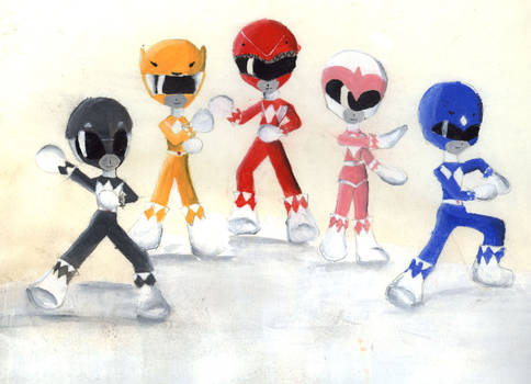 Mighty Morphin Chibi Rangers