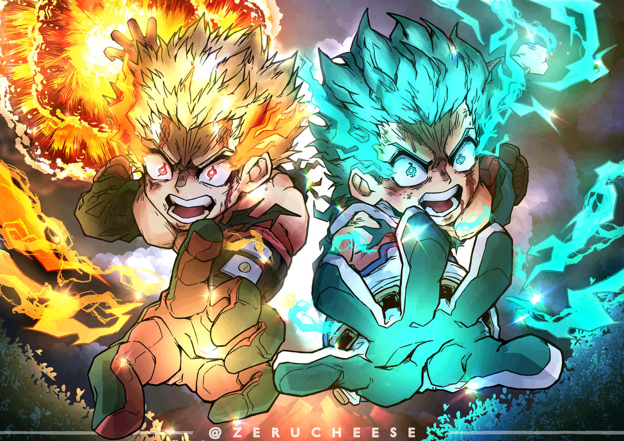Deku and Bakugou look like goku and Vegeta in rising heroes??he was  inspired by them?? : r/BokuNoHeroAcademia