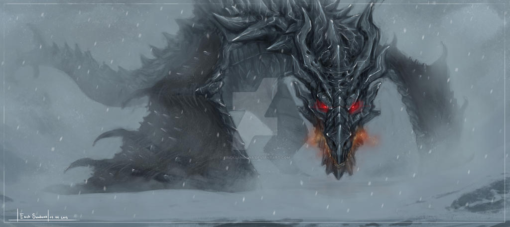 Skyrim Dragon Alduin by ericksambora on DeviantArt