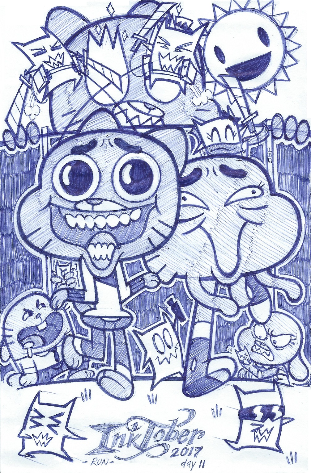 Inktober day 11 (Run) - justDEF by justD3F