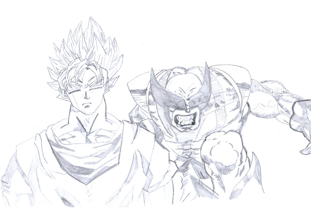 Goku (DBZ) and Wolverine (X-Men) Sketch by leozer on DeviantArt
