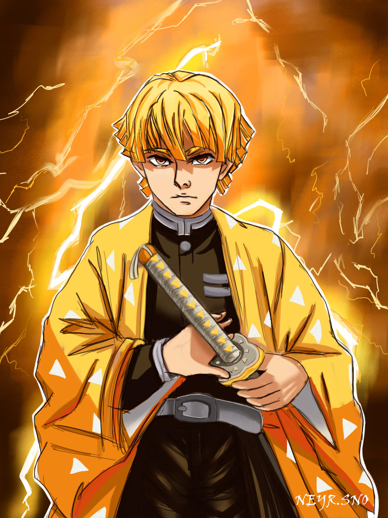 Demon Slayer Kimetsu No Yaiba Zenitsu By Neyrsno On Deviantart Demon Slayer Kimetsu No Yaiba Zenitsu By Neyrsno On Deviantart