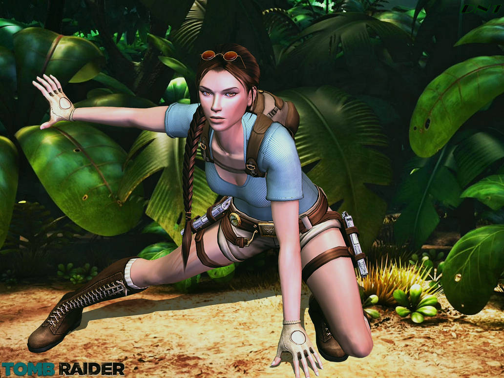 XNALara: Lara's Soft Landing Pose-Jungle View