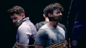 Nick and Joe Jonas bound and gagged