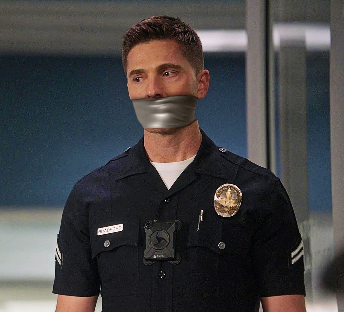 Tim Bradford gagged by Bound223 on DeviantArt