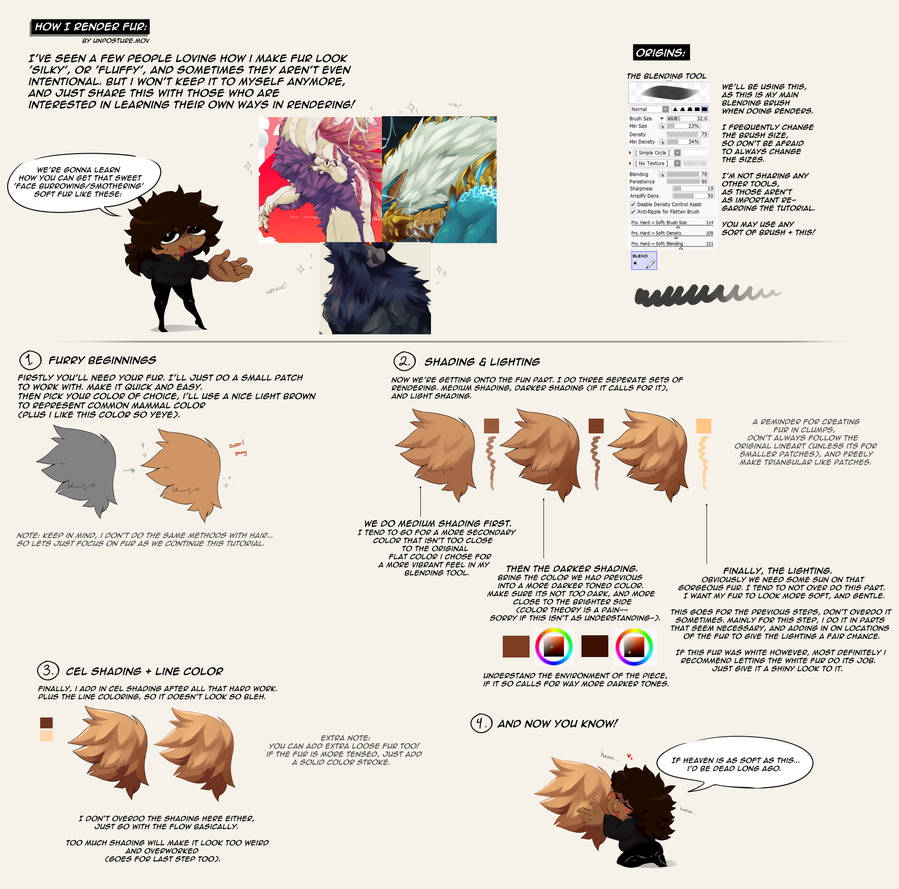 Color Rendering Fur How I Render Fur by Postured-Mov on DeviantArt