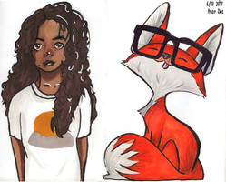 A girl with a fox illustration | Andy Dre