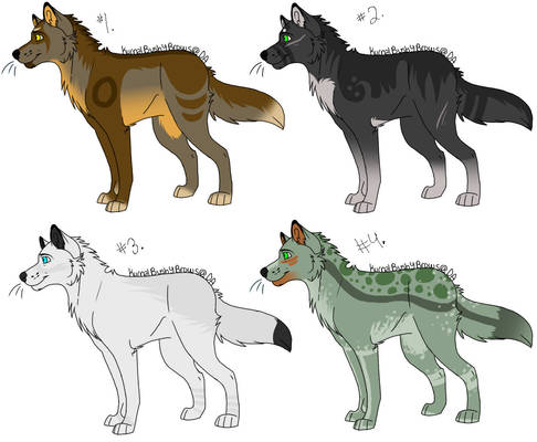 4 Wolf Adoptables-OPEN