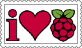 I Love Raspberry Pi Stamp by SN65