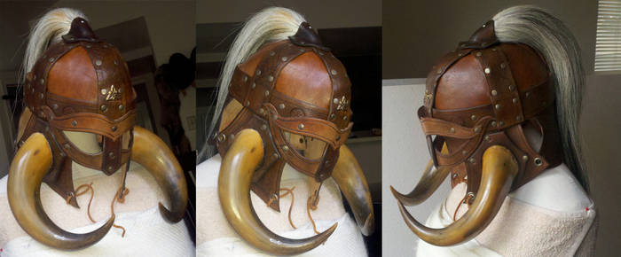 Leather Viking Helm