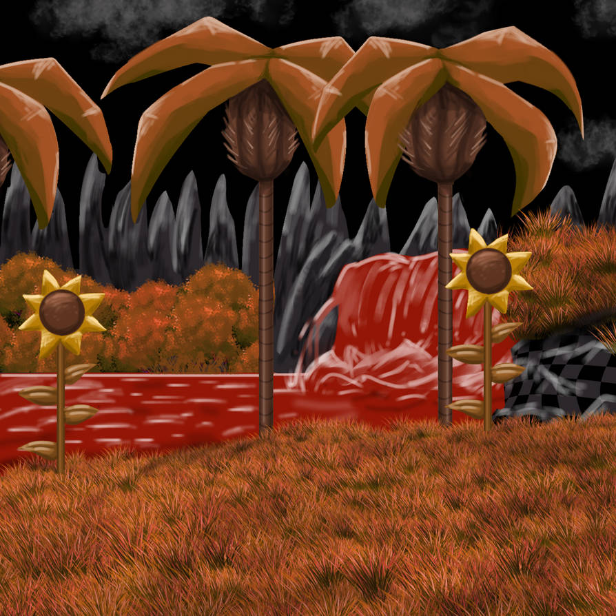 Exe Background Realistic Sonic EXE Hill Background, F2U by WhisperMintTheWolf on ...