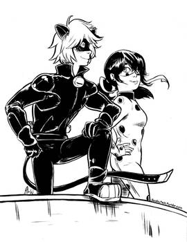 Ladybug and Chat Noir ink