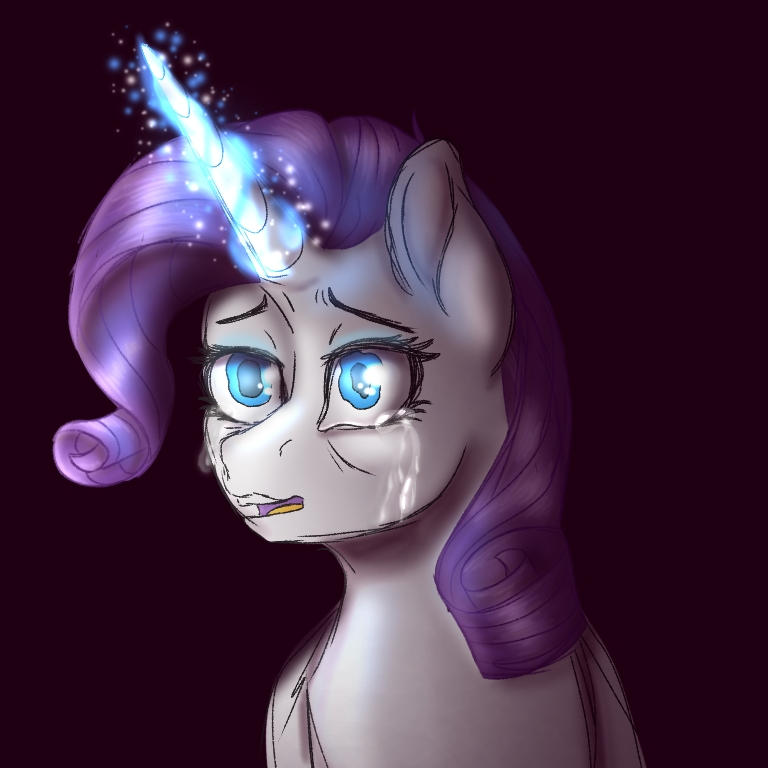 Mlp Rarity Deviantart Stressed MLP Sad Rarity Fanart by DelfinaLuther on DeviantArt