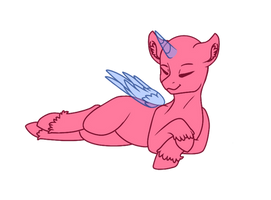 MLP laying Alicorn Base F2U transparent background