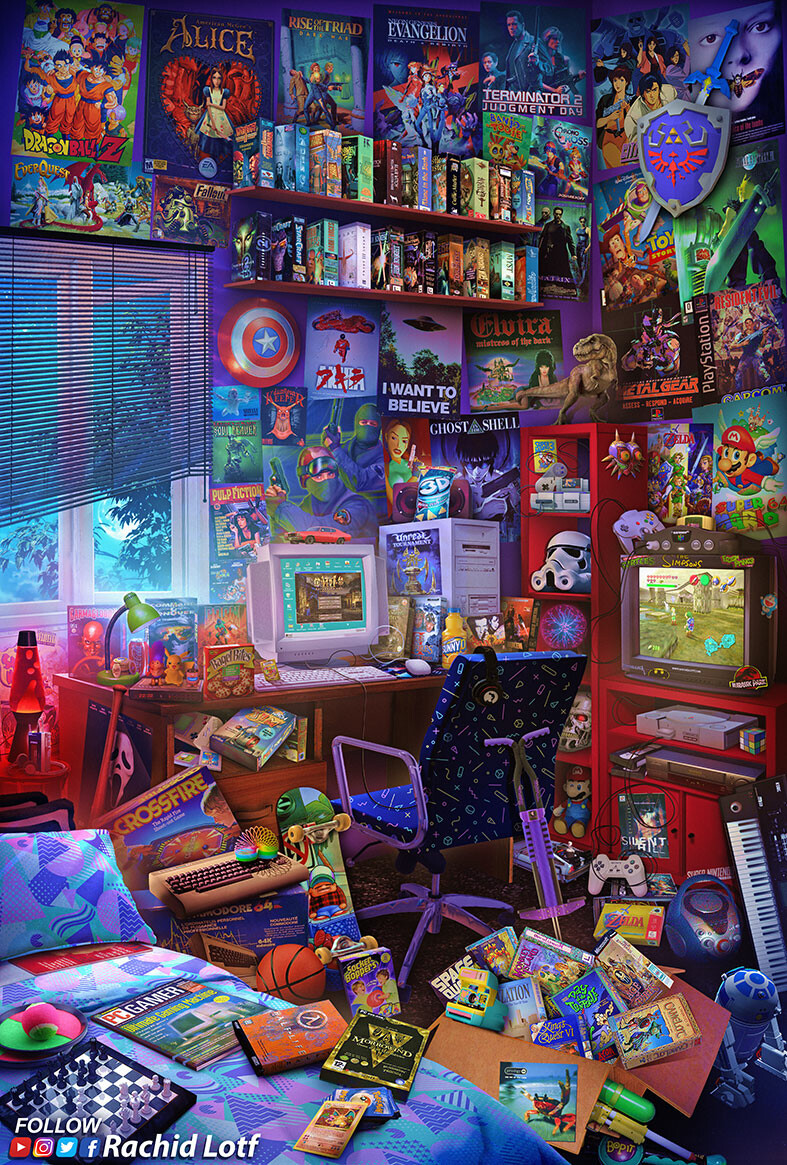 80s retro gaming diffused with modern gaming setup by MinhazAbtahi on  DeviantArt