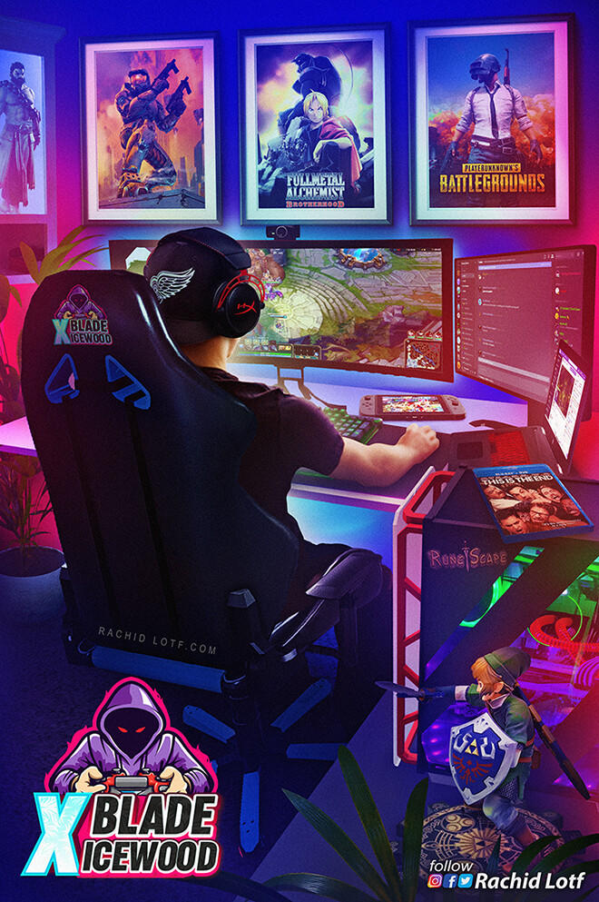 PC Gamer Setup - league of legends by RachidLotf on DeviantArt