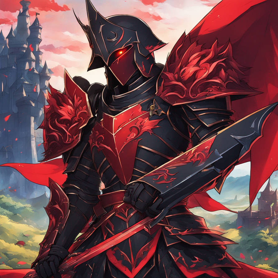 Red Knight Fanatsy Black And Red Fantasy Knight With A Black Fort In by Neosubi on DeviantArt