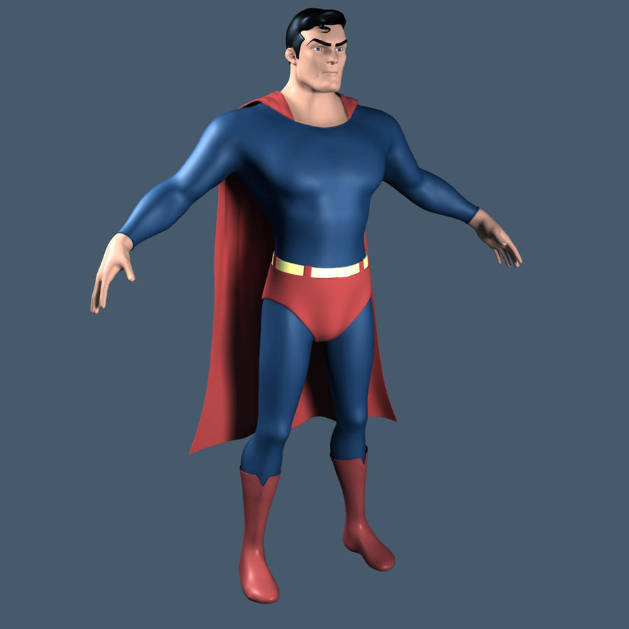 Superman 3D Model 2 by supermanorigins on DeviantArt