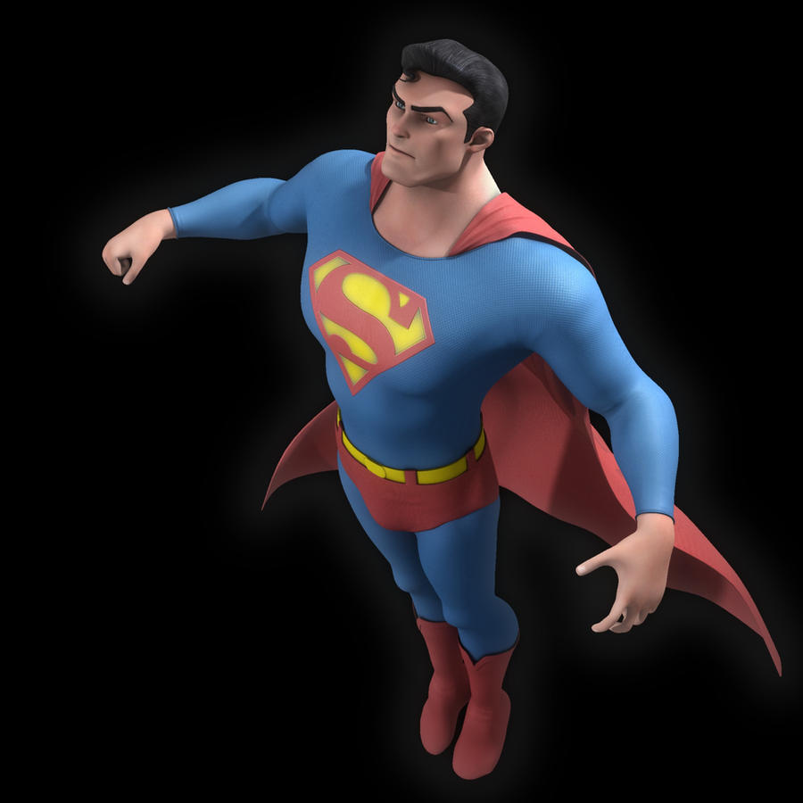Superman Rear View Superman Render Shot 2 by supermanorigins on DeviantArt