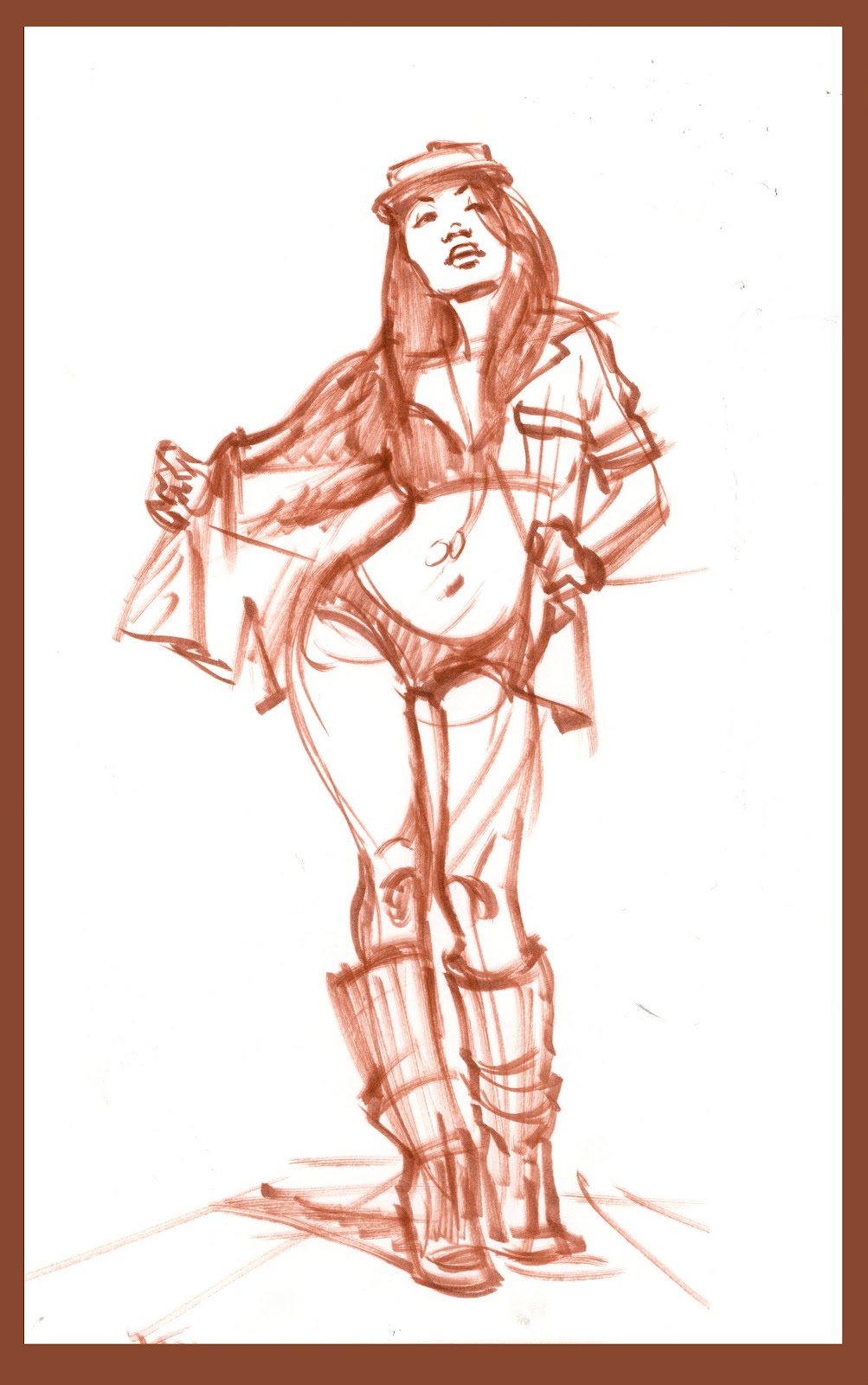 costume quick sketch of tiffany