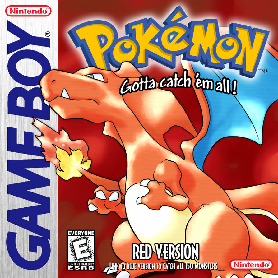 Pokemon Red Version (Game Boy) HQ Box Art by JadeLune on DeviantArt