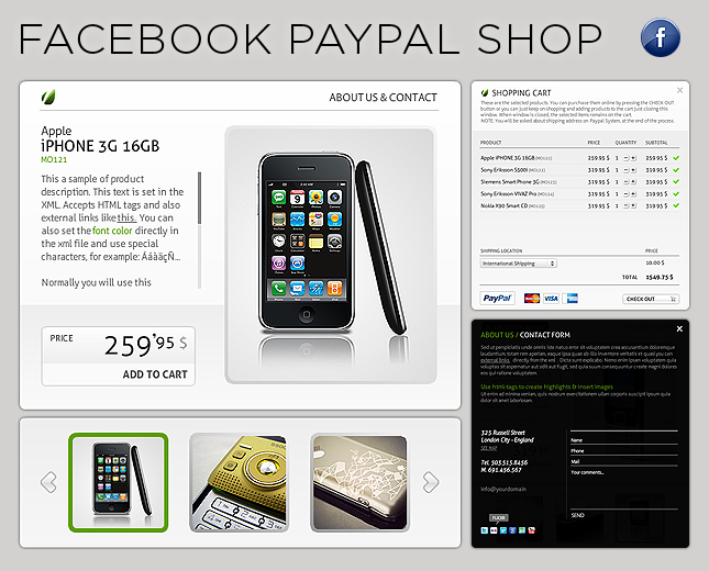 FACEBOOK PAYPAL SHOP