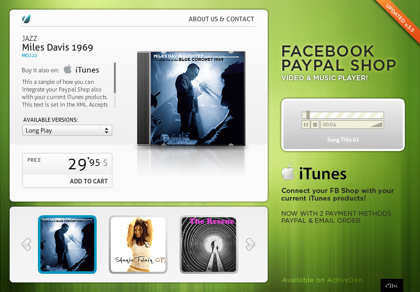 Facebook Paypal MUSIC SHOP by pezflash