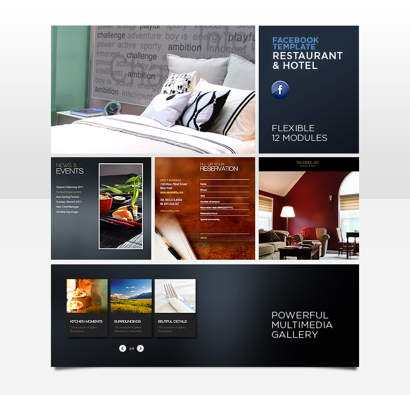 Facebook Rest. Hotel Template by pezflash