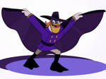 Launchpad McQuack dressed as Darkwing Duck by coDDRy