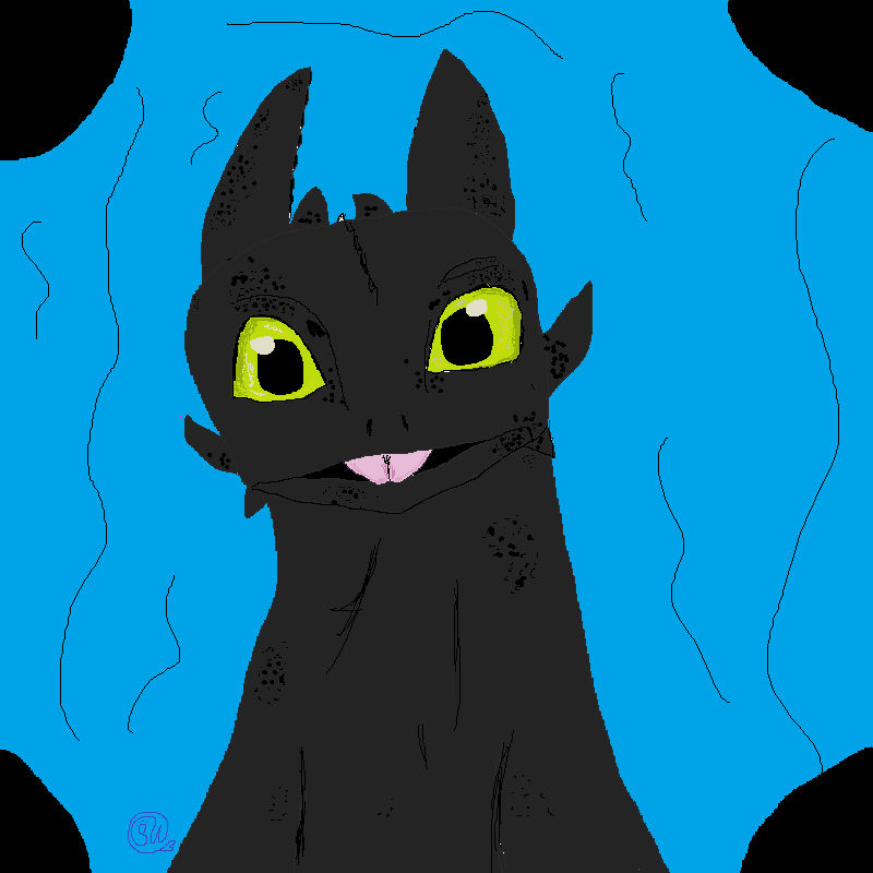 Toothless MS paint by SweetCitrine on DeviantArt
