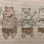 The Bare Bears as Cavemen. 