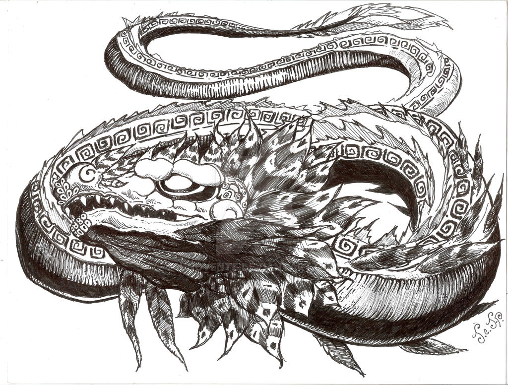 Quetzalcoatl Dragon Tattoo Design 2 (Final) by Unoyente on DeviantArt