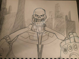 Thanos marvel zombie quick sketch