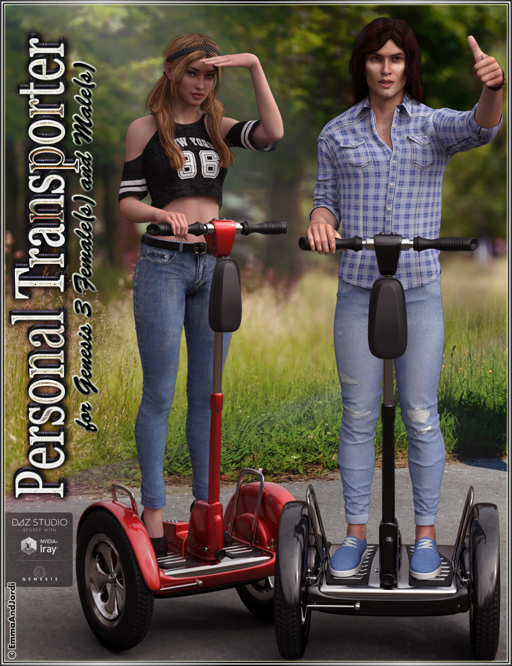 EJ Personal Transporter and Poses for Genesis 3