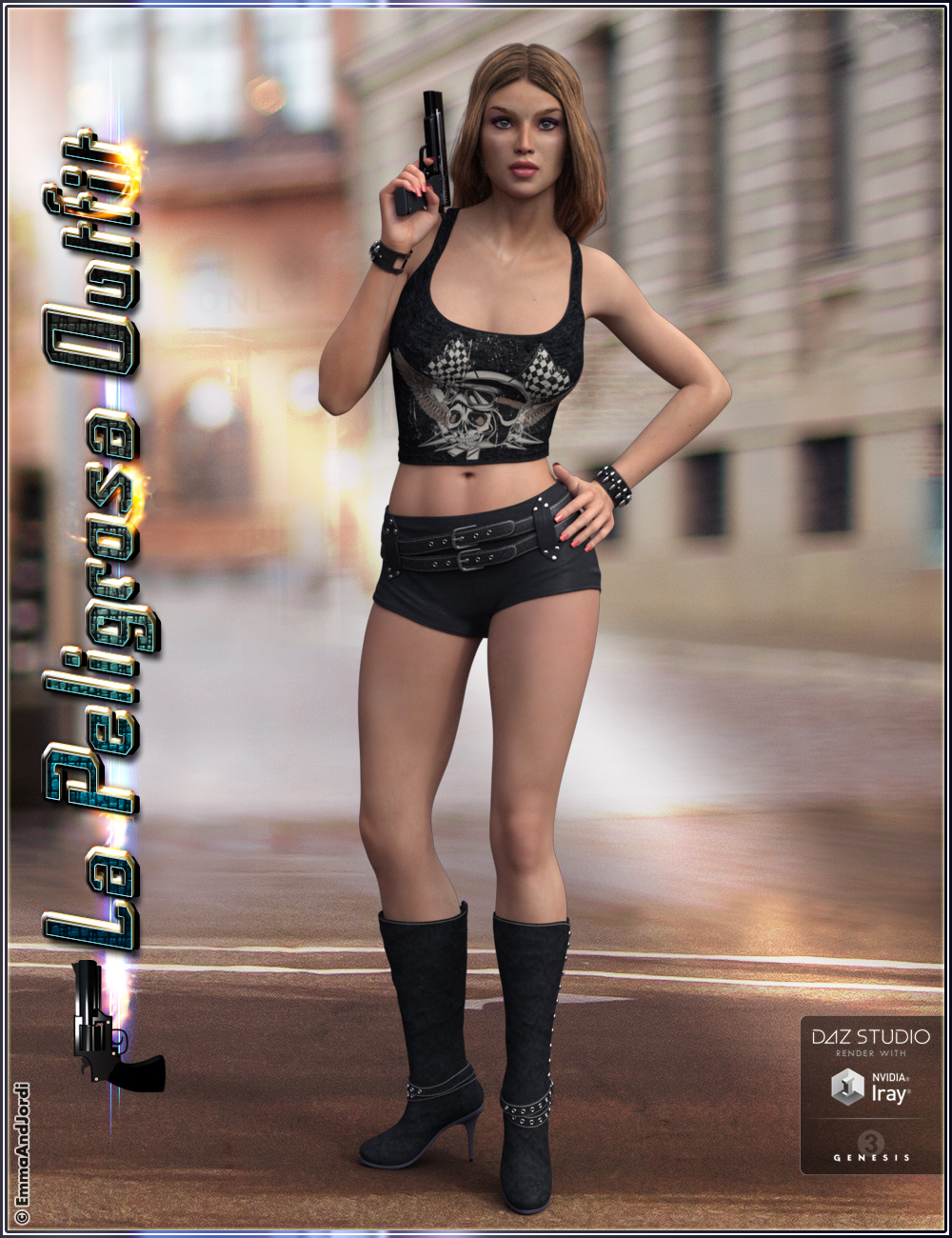 La Peligrosa Outfit and Accessories for Genesis 3