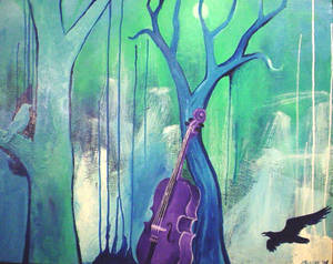 Cello in forest