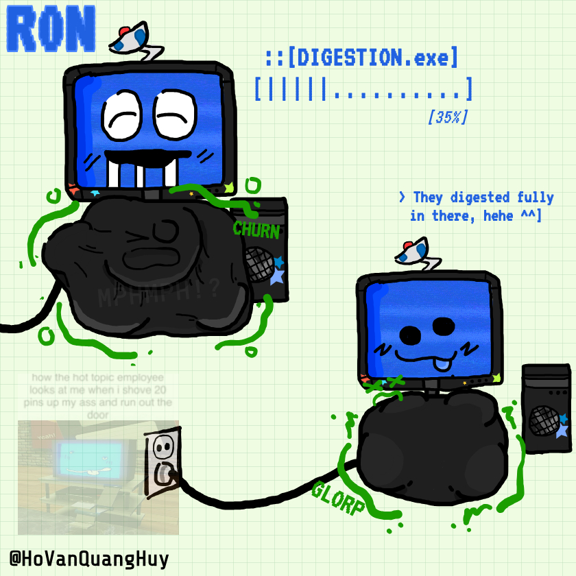 Computer Oc Female hungry computer (new oc, R0N.) by HoVanQuangHuy on DeviantArt