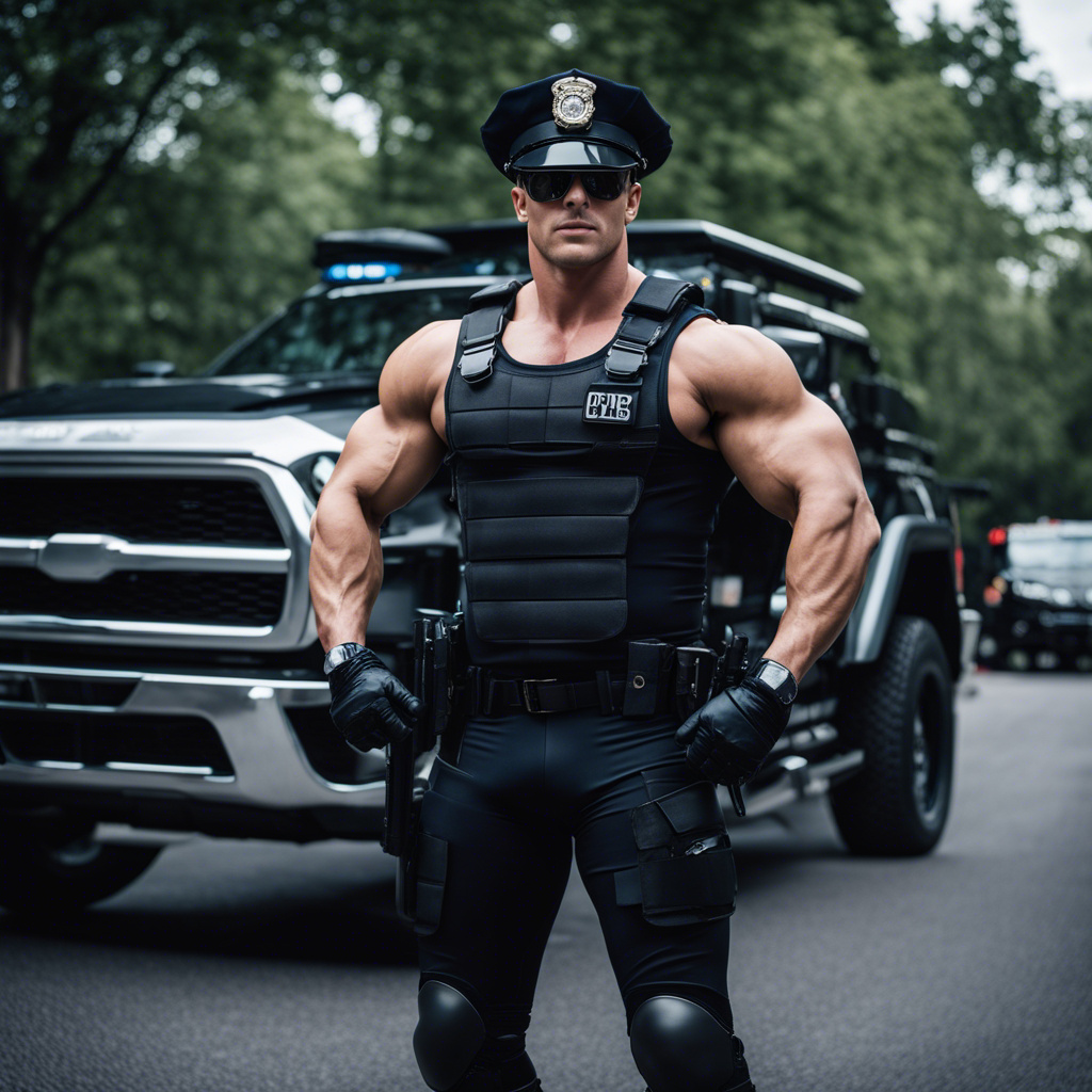Muscular Man Cop Police Uniform Skintight Buff Str by brutalmerc on ...