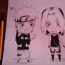 Chibi Naruto and Sakura